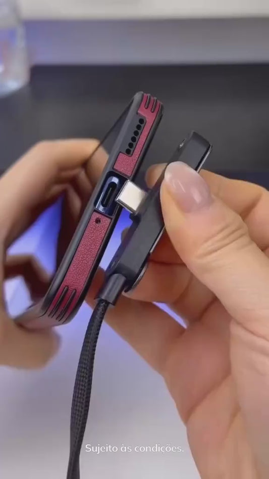 NovaCab™ - Câble de Charge Tressé avec Support Téléphone Intégré